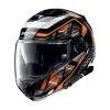 Policarbonato Nolan N100.5 Plus Starboard N-com Nero Arancio