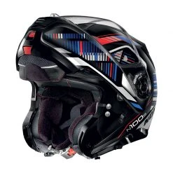 Policarbonato Nolan N100.5 Plus Starboard N-com Blu Rosso