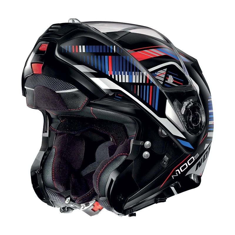 Policarbonato Nolan N100.5 Plus Starboard N-com Blu Rosso 1 Policarbonato Nolan N100.5 Plus Starboard N-com Blu Rosso