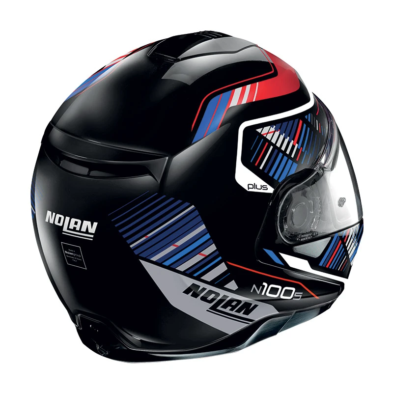 Policarbonato Nolan N100.5 Plus Starboard N-com Blu Rosso 4 Policarbonato Nolan N100.5 Plus Starboard N-com Blu Rosso - immagine 4