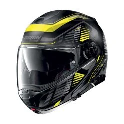 Policarbonato Nolan N100.5 Plus Starboard N-com Nero Giallo Opaco