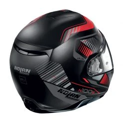 Policarbonato Nolan N100.5 Plus Starboard N-com Nero Rosso Opaco -Negozio al dettaglio Nolan nolan n100.5 plus starboard rossomatt 3