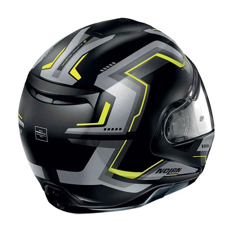 Policarbonato Nolan N100.5 Upwind N-com Nero Giallo Opaco 3 Policarbonato Nolan N100.5 Upwind N-com Nero Giallo Opaco - immagine 3