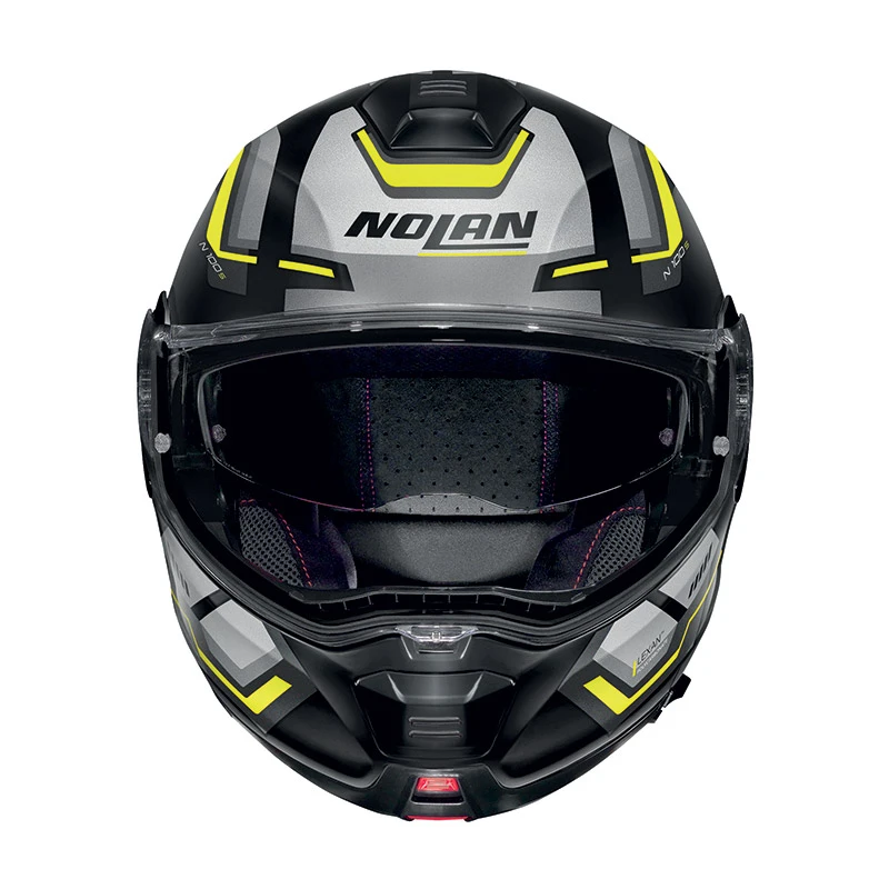 Policarbonato Nolan N100.5 Upwind N-com Nero Giallo Opaco 4 Policarbonato Nolan N100.5 Upwind N-com Nero Giallo Opaco - immagine 4