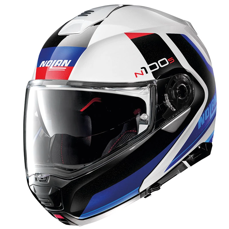 Policarbonato Nolan N100.5 Hilltop N-com Blu Bianco Lucido 2 Policarbonato Nolan N100.5 Hilltop N-com Blu Bianco Lucido - immagine 2