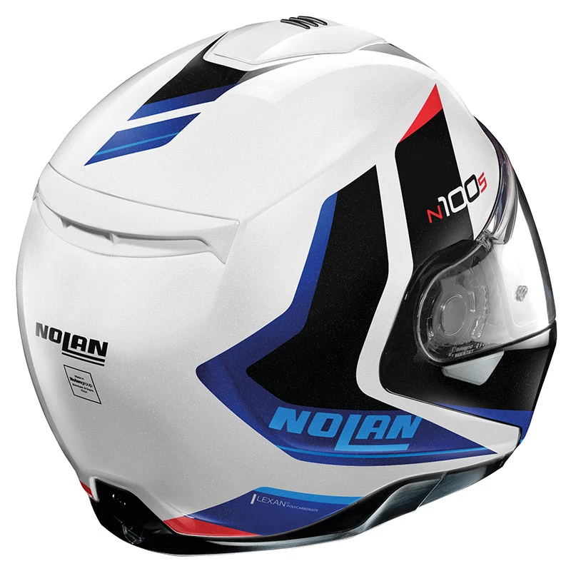 Policarbonato Nolan N100.5 Hilltop N-com Blu Bianco Lucido 3 Policarbonato Nolan N100.5 Hilltop N-com Blu Bianco Lucido - immagine 3