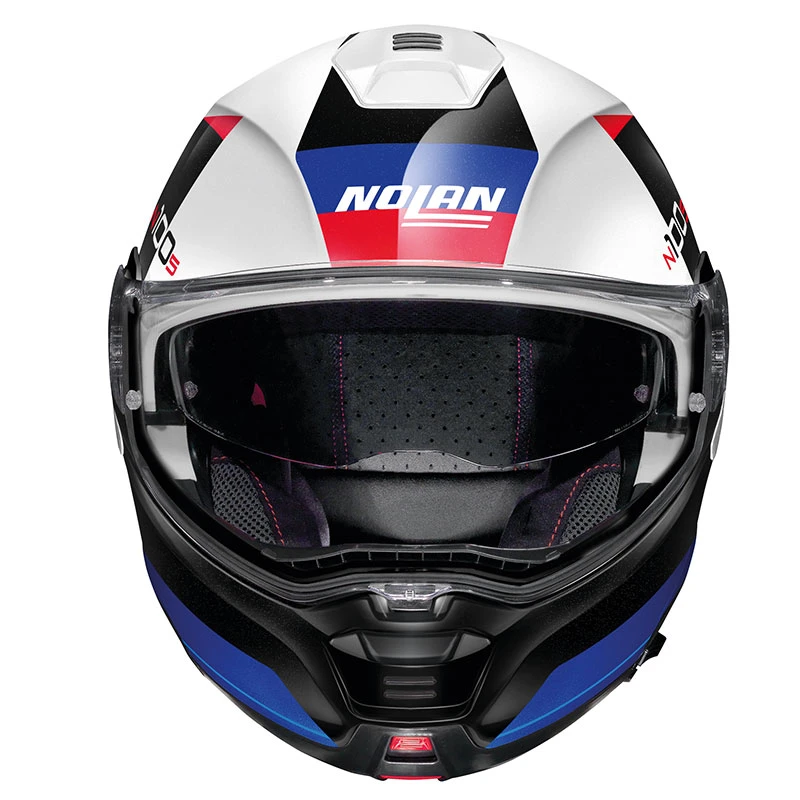 Policarbonato Nolan N100.5 Hilltop N-com Blu Bianco Lucido 4 Policarbonato Nolan N100.5 Hilltop N-com Blu Bianco Lucido - immagine 4