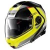 Policarbonato Nolan N100.5 Hilltop N-com Nero Lucido Giallo