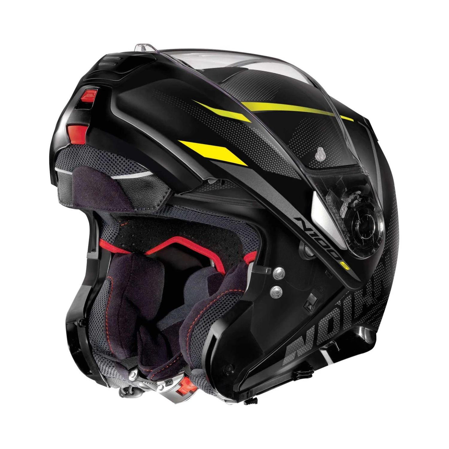 Policarbonato Nolan N100.5 Lumière N-com Giallo Nero 1 Policarbonato Nolan N100.5 Lumière N-com Giallo Nero