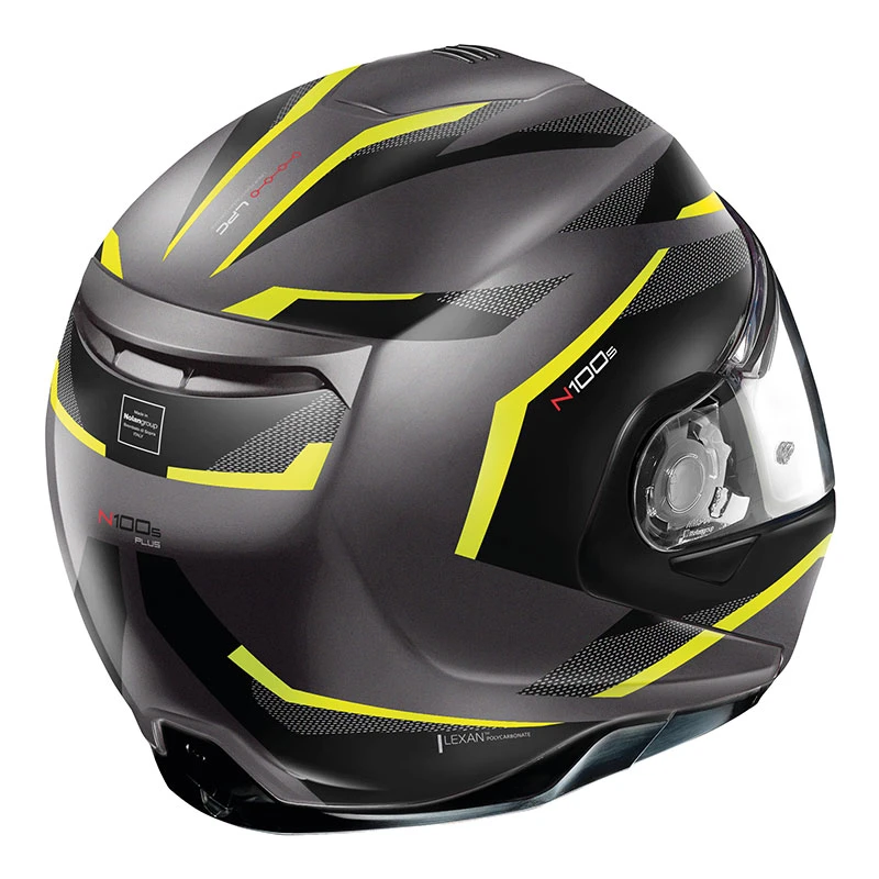 Policarbonato Nolan N100.5 Plus Overland N-com Giallo Grigio Lava 3 Policarbonato Nolan N100.5 Plus Overland N-com Giallo Grigio Lava - immagine 3