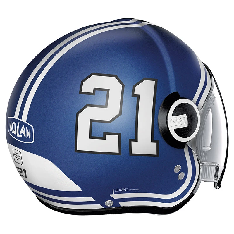 Policarbonato Nolan N21 Visor Quarterback Imperator Blu Opaco 5 Policarbonato Nolan N21 Visor Quarterback Imperator Blu Opaco - immagine 5