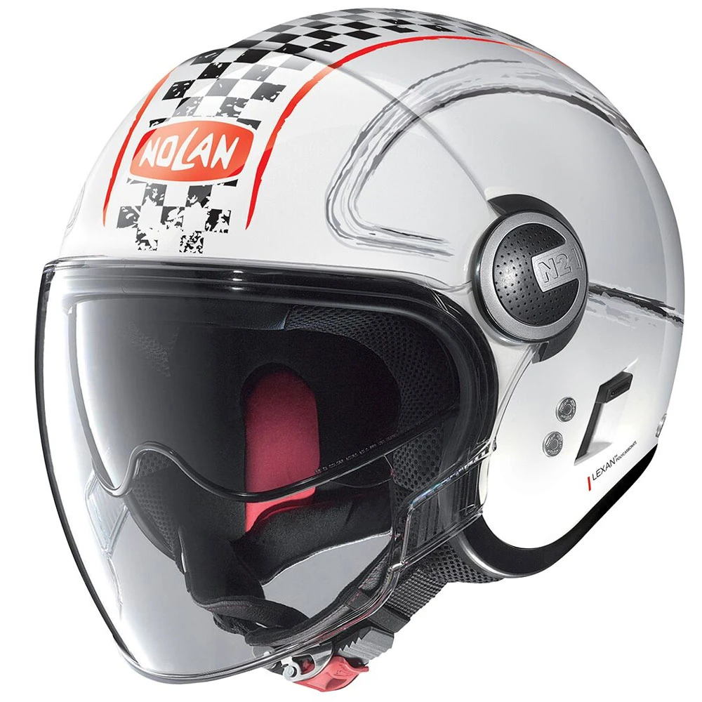 Policarbonato Nolan N21 Visor Getaway Rosso Bianco Metal 1 Policarbonato Nolan N21 Visor Getaway Rosso Bianco Metal