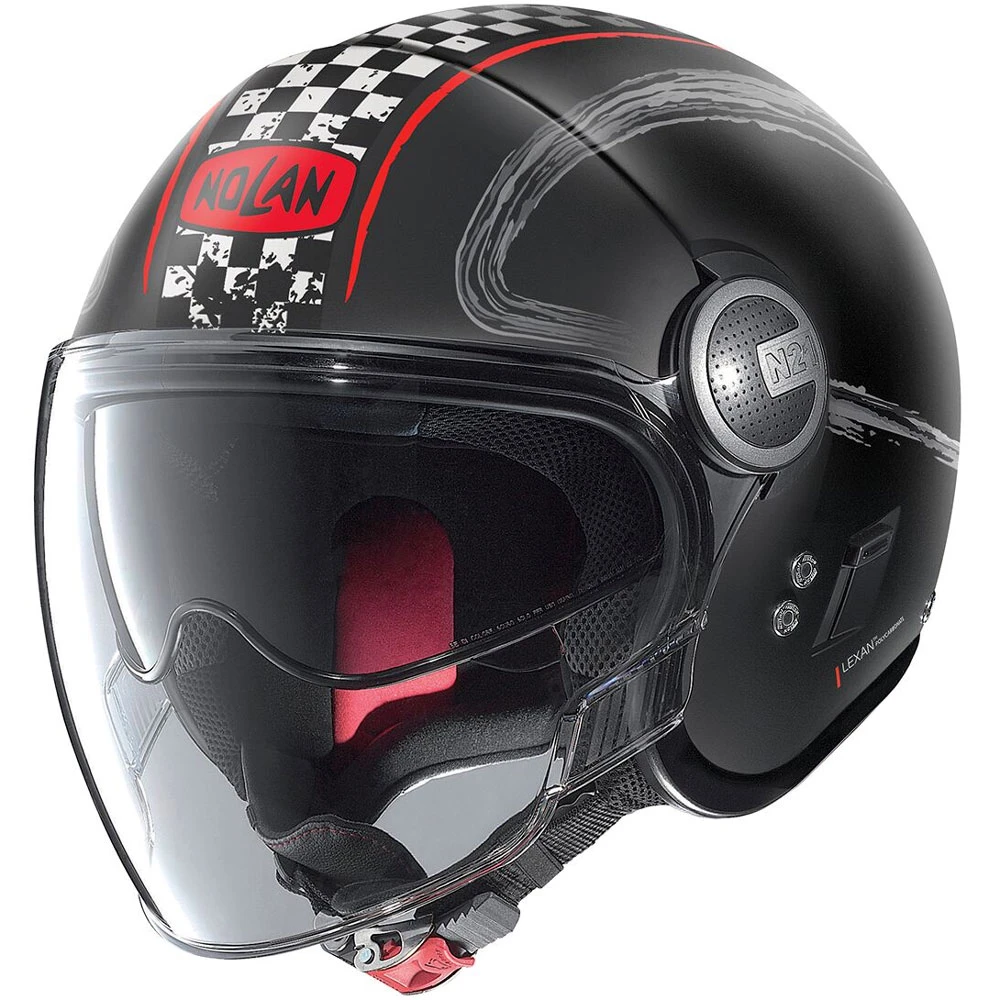 Policarbonato Nolan N21 Visor Getaway Rosso Nero Opaco 1 Policarbonato Nolan N21 Visor Getaway Rosso Nero Opaco