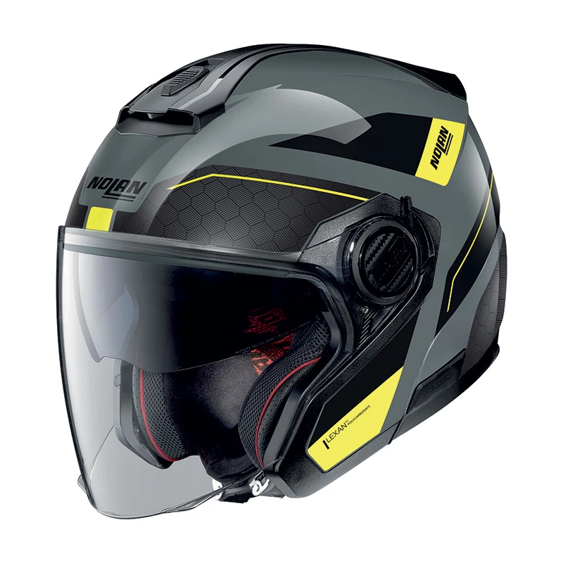 Policarbonato Nolan N40.5 Pivot N-com Giallo Slate Grigio 1 Policarbonato Nolan N40.5 Pivot N-com Giallo Slate Grigio