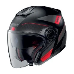Policarbonato Nolan N40.5 Pivot N-com Rosso Nero Opaco