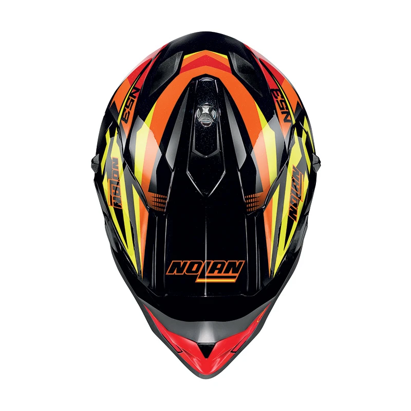 Policarbonato Nolan N53 Fender Giallo Arancio Nero 3 Policarbonato Nolan N53 Fender Giallo Arancio Nero - immagine 3