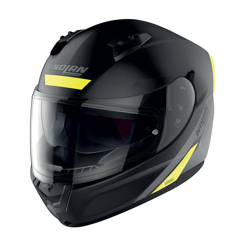 Policarbonato Nolan N60.6 Staple N-com Giallo Nero Opaco 1 Policarbonato Nolan N60.6 Staple N-com Giallo Nero Opaco