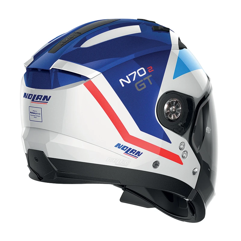 Mentoniera Removibile Nolan N70.2 Gt Glaring N-com Metal Bianco Nero 3 Mentoniera Removibile Nolan N70.2 Gt Glaring N-com Metal Bianco Nero - immagine 3