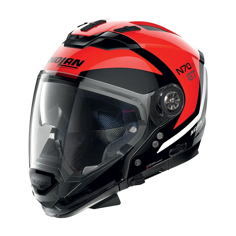 Mentoniera Removibile Nolan N70.2 Gt Glaring N-com Rosso Nero 1 Mentoniera Removibile Nolan N70.2 Gt Glaring N-com Rosso Nero