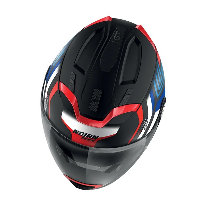 Mentoniera Removibile Nolan N70.2 Gt Spinnaker N-com Blu Rosso Nero Opaco 3 Mentoniera Removibile Nolan N70.2 Gt Spinnaker N-com Blu Rosso Nero Opaco - immagine 3