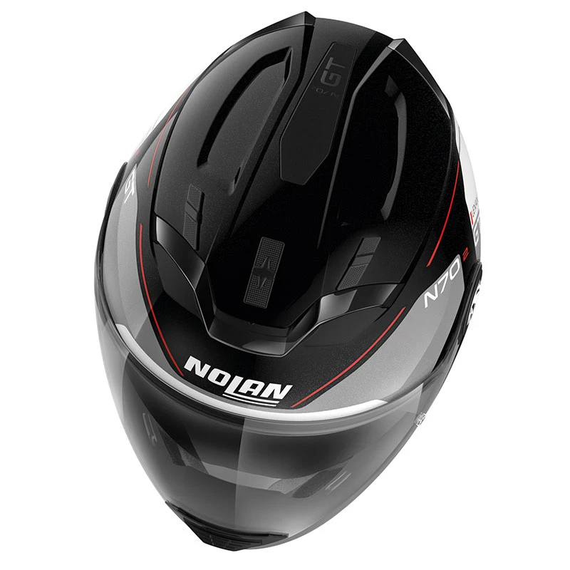 Mentoniera Removibile Nolan N70.2 Gt Lakota N-com Rosso Argento Nero 3 Mentoniera Removibile Nolan N70.2 Gt Lakota N-com Rosso Argento Nero - immagine 3