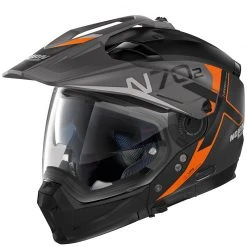 Mentoniera Removibile Nolan N70.2x Bungee N-com Arancio Nero Opaco