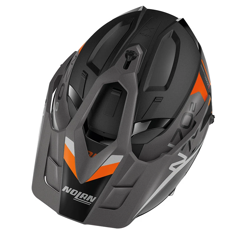 Mentoniera Removibile Nolan N70.2x Bungee N-com Arancio Nero Opaco 4 Mentoniera Removibile Nolan N70.2x Bungee N-com Arancio Nero Opaco - immagine 4