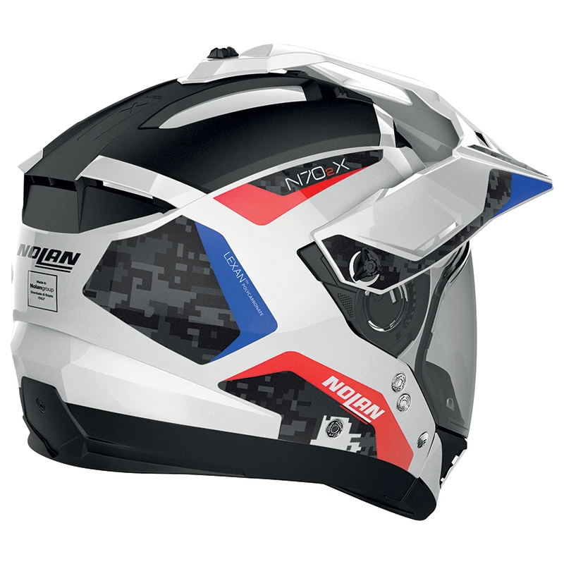 Mentoniera Removibile Nolan N70.2x Torpedo N-com Bianco Blu Rosso 4 Mentoniera Removibile Nolan N70.2x Torpedo N-com Bianco Blu Rosso - immagine 4