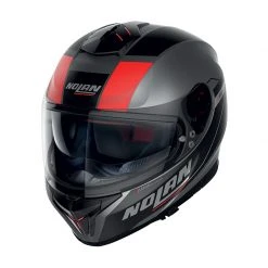 Policarbonato Nolan N80.8 Mandrake N-com Rosso Lava Grigio Opaco