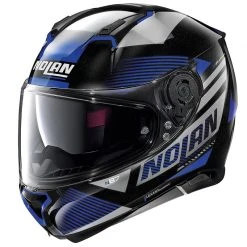 Policarbonato Nolan N87 Jolt N-com Blu Nero Lucido