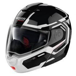 Policarbonato Nolan N90.3 Driller N-com Nero Lucido Bianco