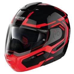 Policarbonato Nolan N90.3 Driller N-com Nero Lucido Rosso