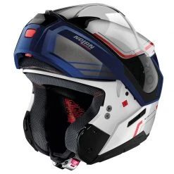 Policarbonato Nolan N90.3 Voyager N-com Bianco Lucido Blu