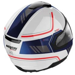 Policarbonato Nolan N90.3 Voyager N-com Bianco Lucido Blu -Negozio al dettaglio Nolan nolan n903 voyagerncom blu 3