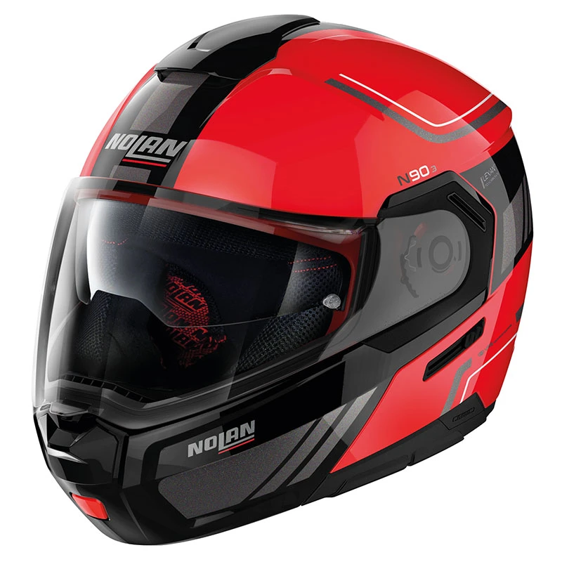 Policarbonato Nolan N90.3 Voyager N-com Nero Rosso Corsa 1 Policarbonato Nolan N90.3 Voyager N-com Nero Rosso Corsa